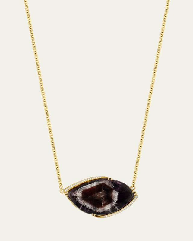 Lucky Eyes Amethyst and Diamond Pendant Necklace